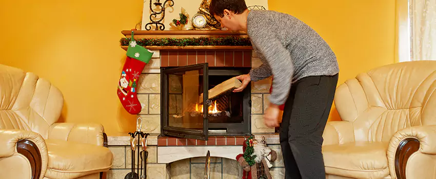 Rusted Metal Fireplace Restoration in Lenoir, North Carolina